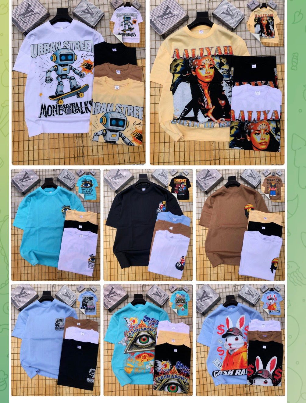 Graphic tees 100pcs