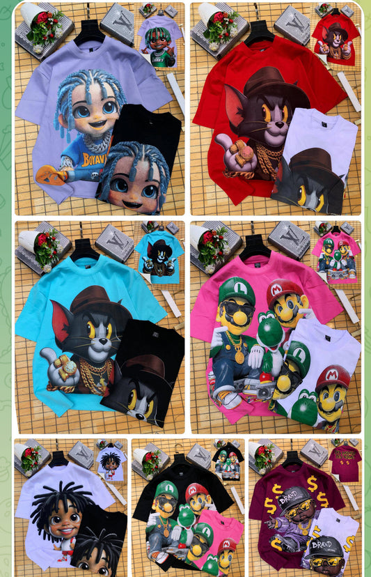Character tees 100pcs